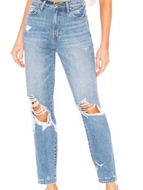 PISTOLA Distressed Presley High Rise Jeans in Size 31 Medium Wash